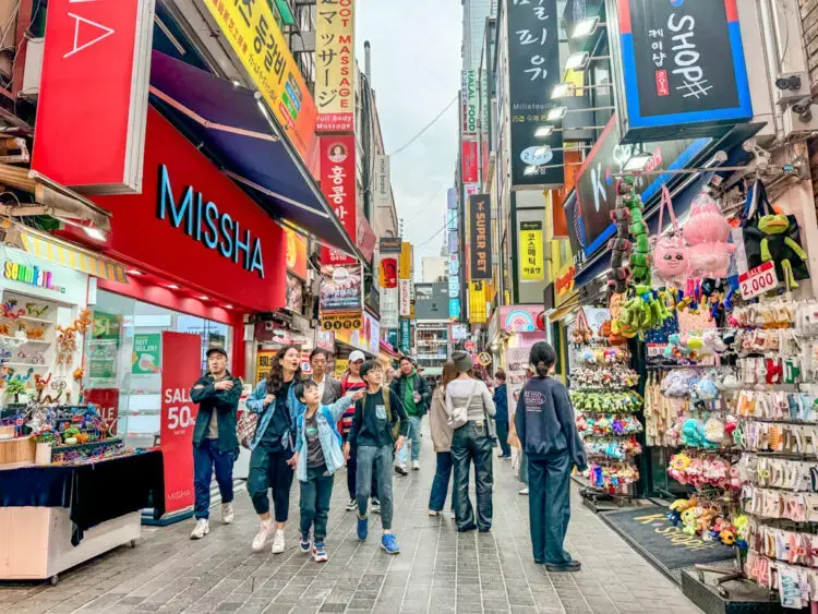 明洞逛街实景参考